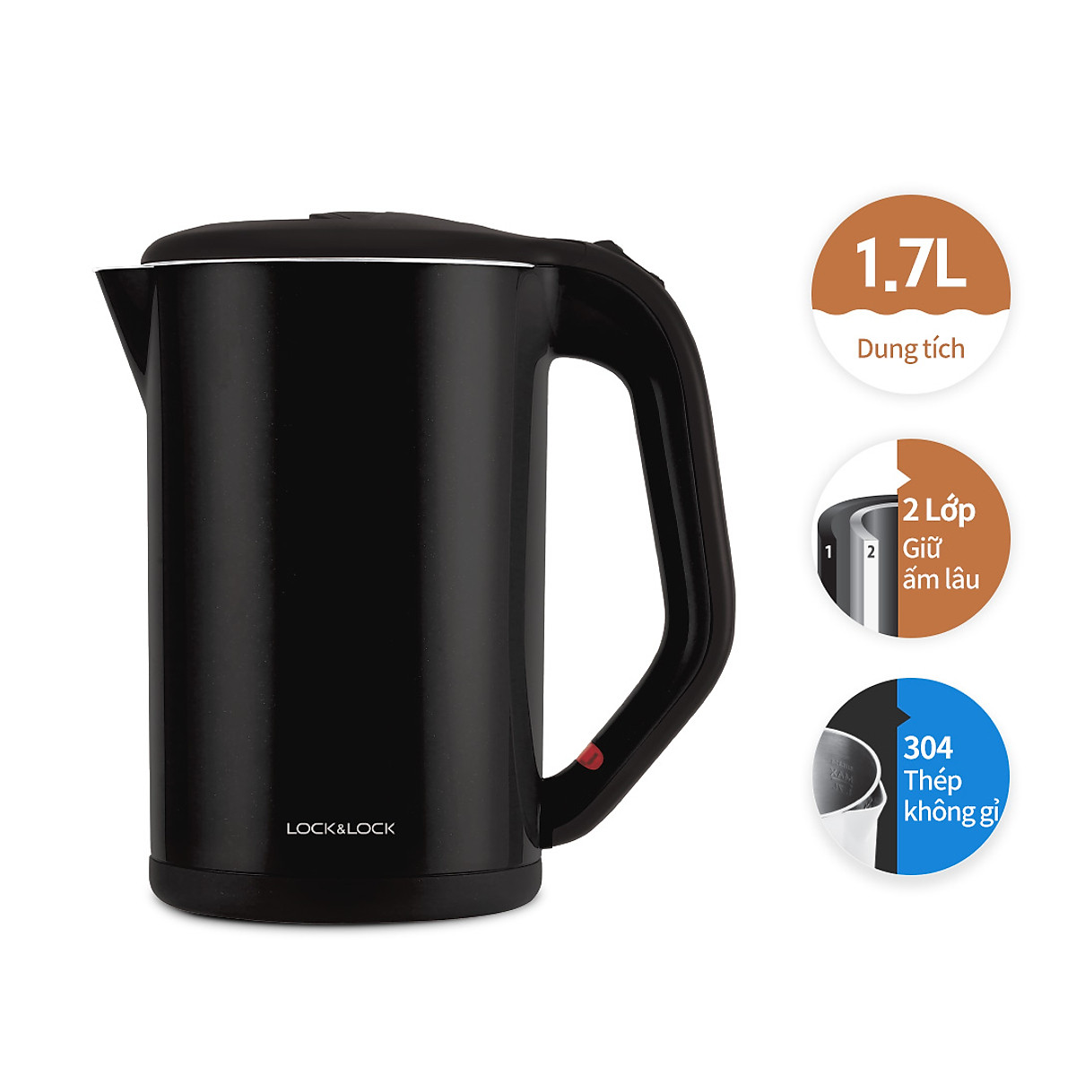 Ấm siêu tốc 2 lớp lock&lock 1.7L
