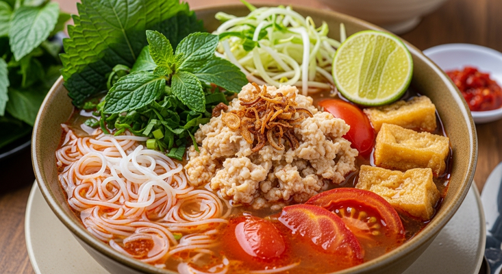 Bún riêu cua đặc trưng Miền Tây