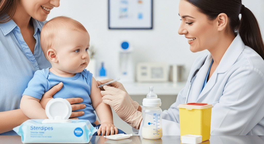 Tiêm chủng và tiệt trùng dụng cụ ăn uống giúp phòng ngừa bệnh tật cho bé